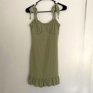 Hollister light green mini dress